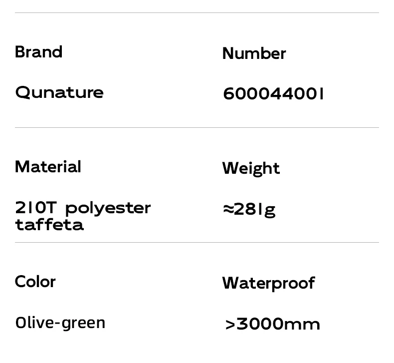 Qunature Camping Hiking 3in1 Raincoat Mat Canopy Raincoat Foldable Waterproof - Image 13