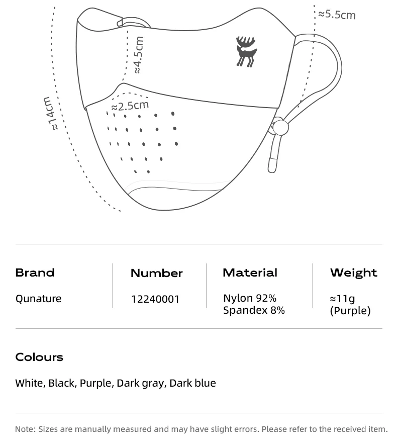 Qunature Summer Outdoor Face Mask Breathable Comfort UV Protection - Image 10