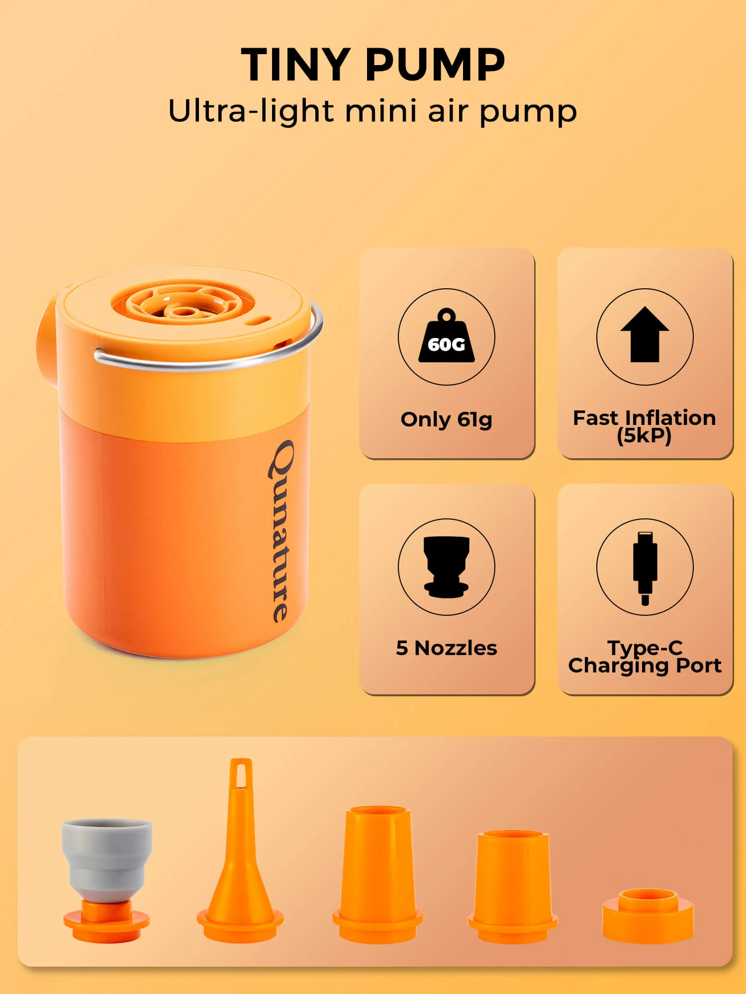Rapid-Fill Mini Electric Pump High-Pressure Cordless Inflator - Image 11