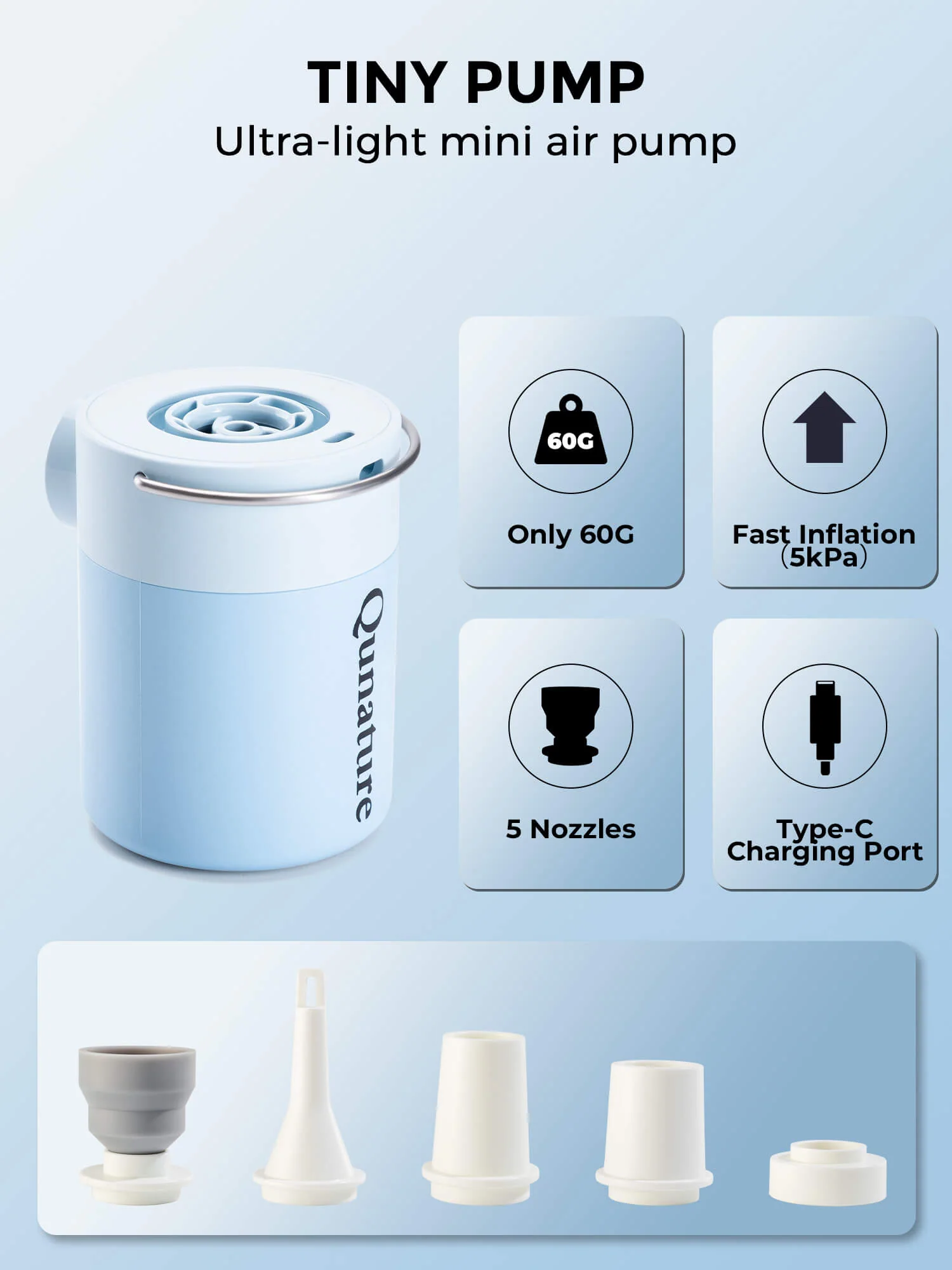 Rapid-Fill Mini Electric Pump High-Pressure Cordless Inflator - Image 20