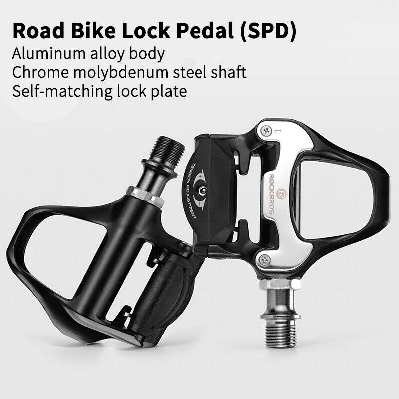 ROCKBROS Self-Lock Road Bike Pedals with Shimano SPD-SL/Look KEO Cleat System (Pair) - Image 5