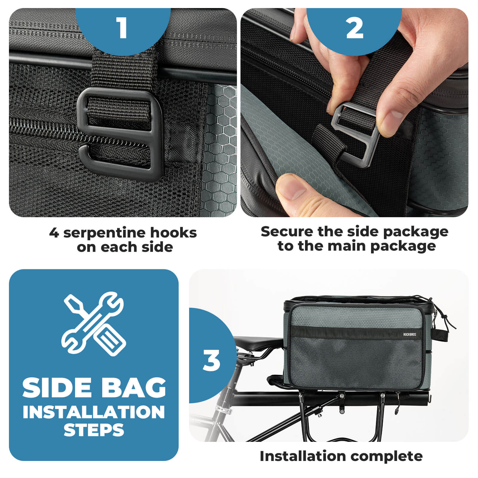 【ROAD TO SKY】 Bike Pannier Bags Expandable Large Capacity with Layered Storage - Image 12