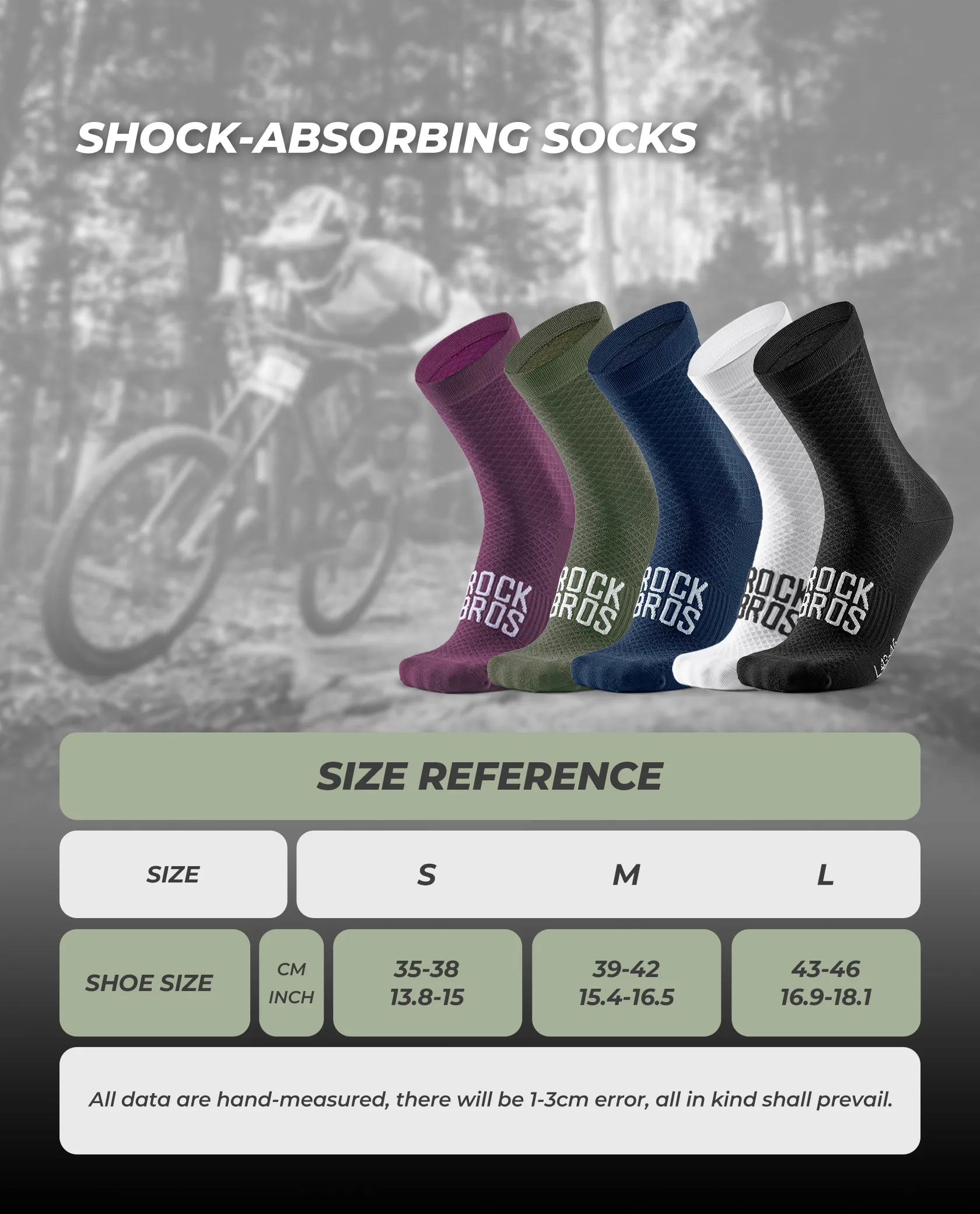 【ROAD TO SKY】Breathable Cycling Socks Elastic Rib Cuff Unisex - Image 15