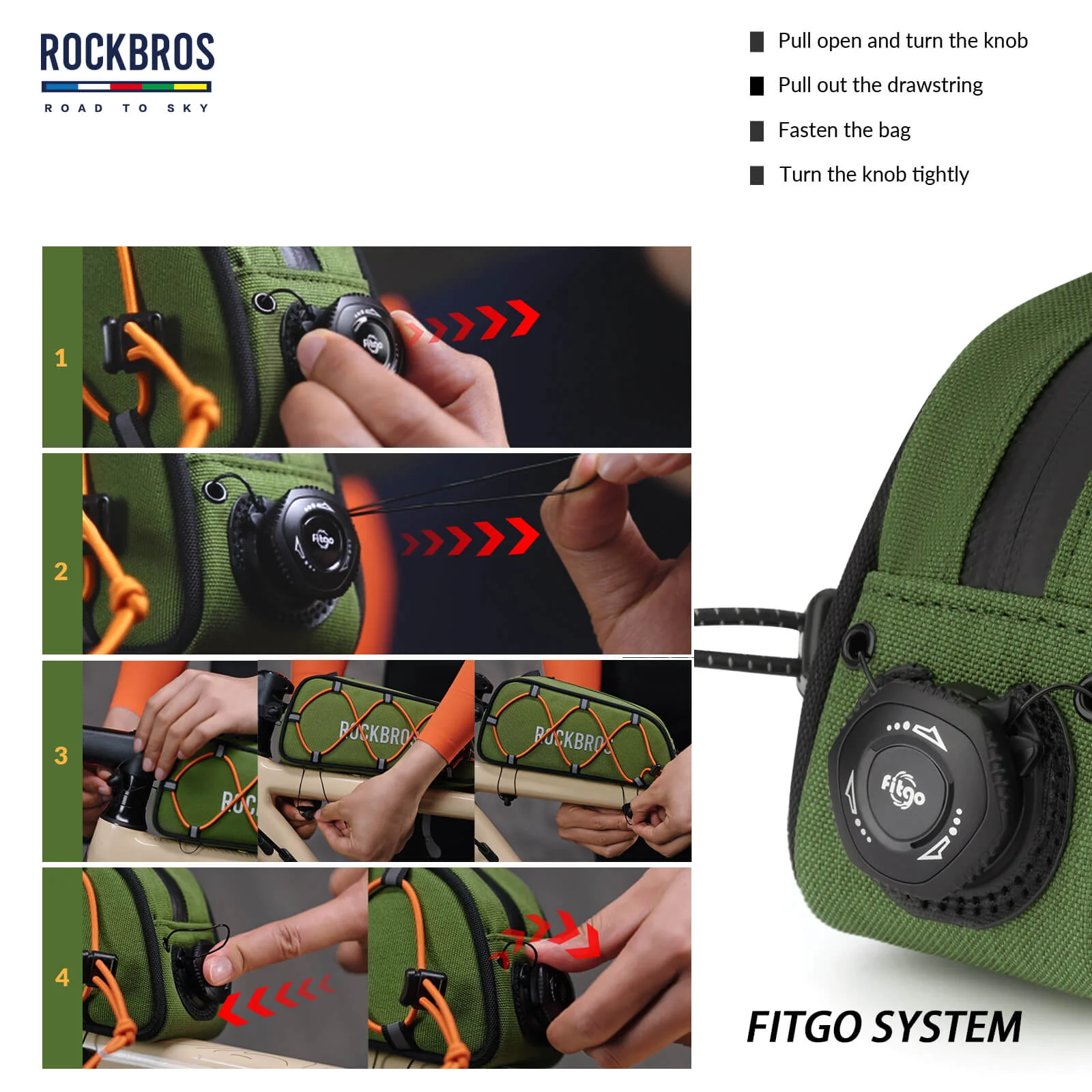 【ROAD TO SKY】Frame Cycling Bag with One-Click Lock and Available in Multiple Colours - Image 19