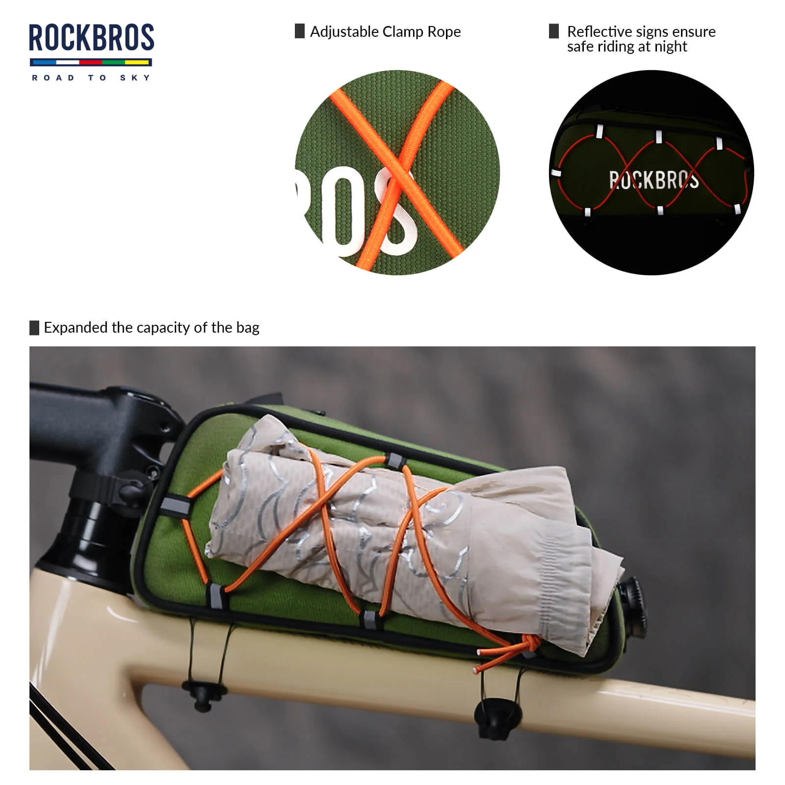 【ROAD TO SKY】Frame Cycling Bag with One-Click Lock and Available in Multiple Colours - Image 20