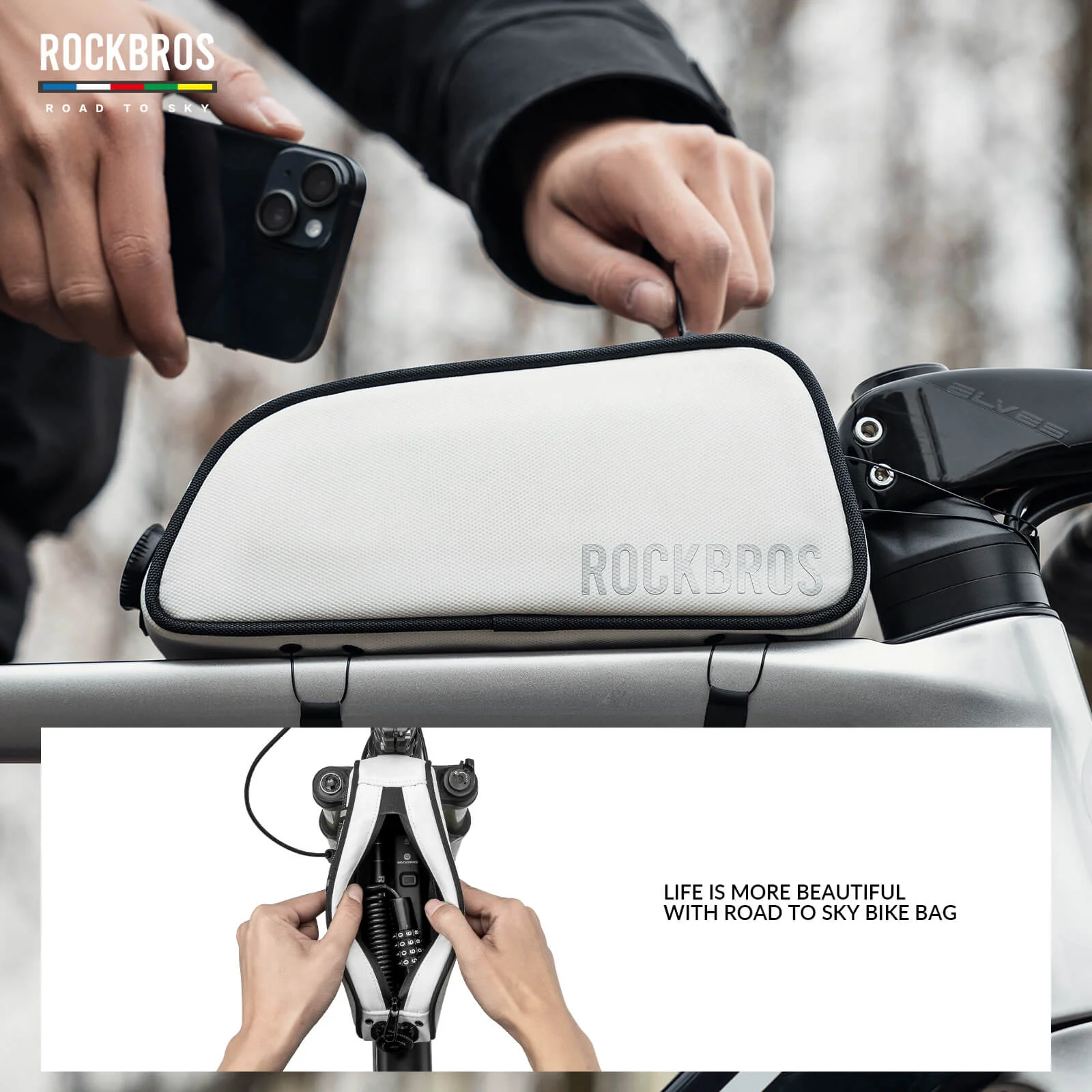 【ROAD TO SKY】Frame Cycling Bag with One-Click Lock and Available in Multiple Colours - Image 21