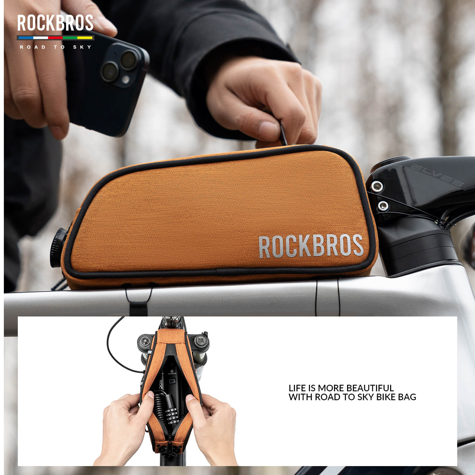 【ROAD TO SKY】Frame Cycling Bag with One-Click Lock and Available in Multiple Colours - Image 28