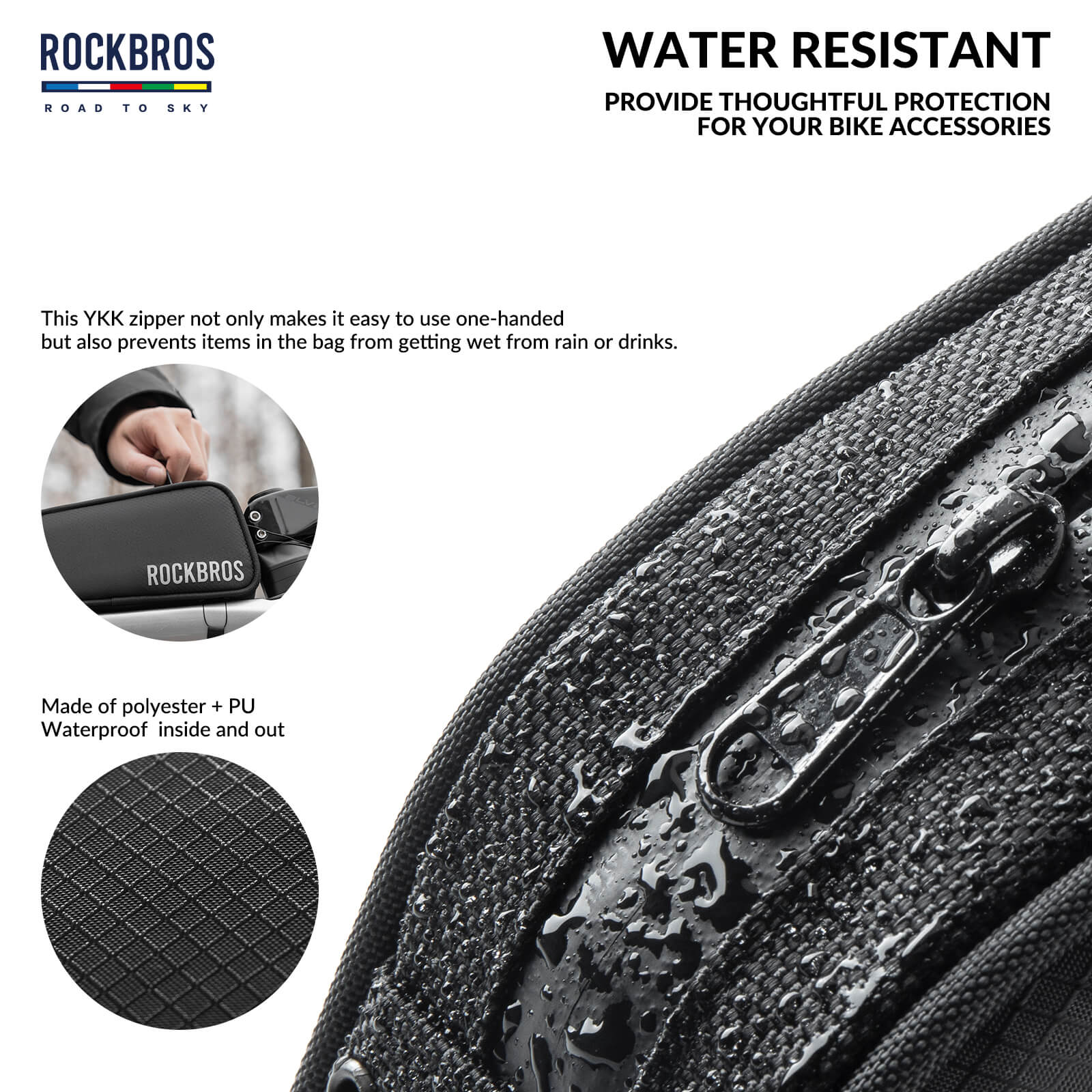 【ROAD TO SKY】Frame Cycling Bag with One-Click Lock and Available in Multiple Colours - Image 4