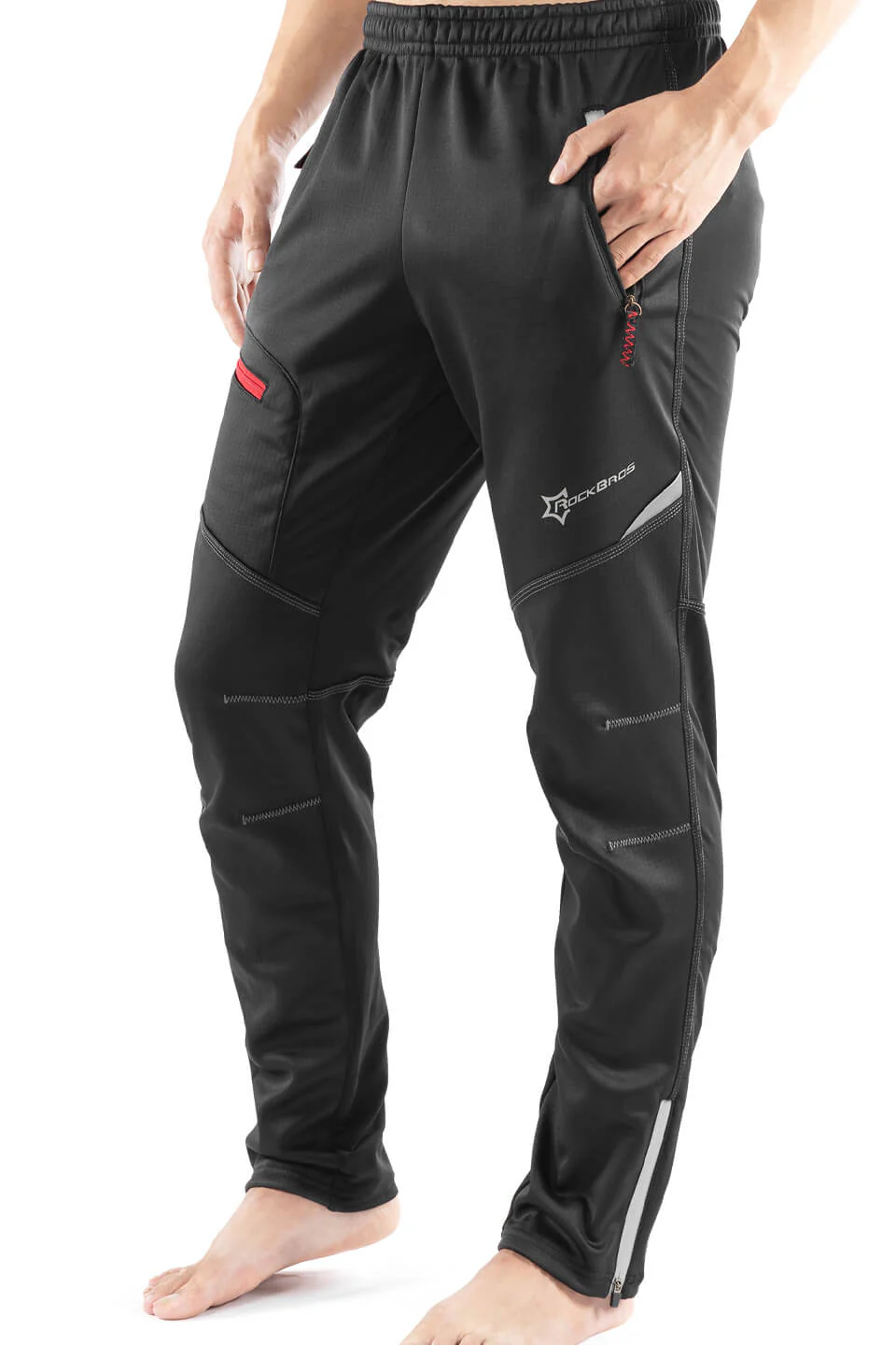 ROCKBROS Windproof Thermal Fleece Winter Athletic Bike Pants - Image 4