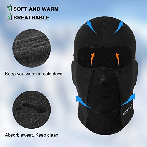 ROCKBROS-Thermal Cycling Skull Cap Face Mask Windproof Balaclava Unisex Warm Hat - Image 4