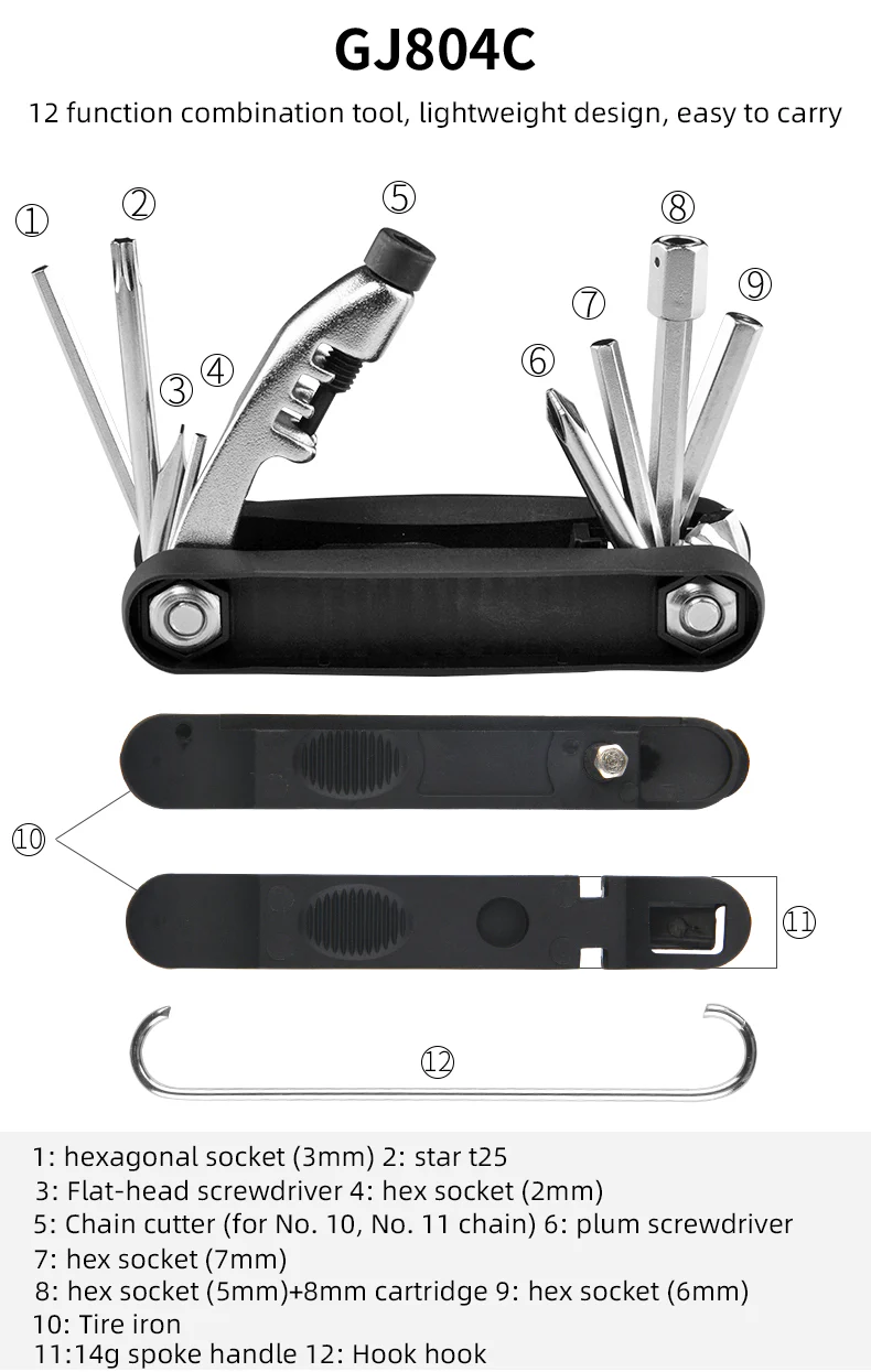 ROCKBROS 16-in-1 Portable Bike Repair Kit - Image 10
