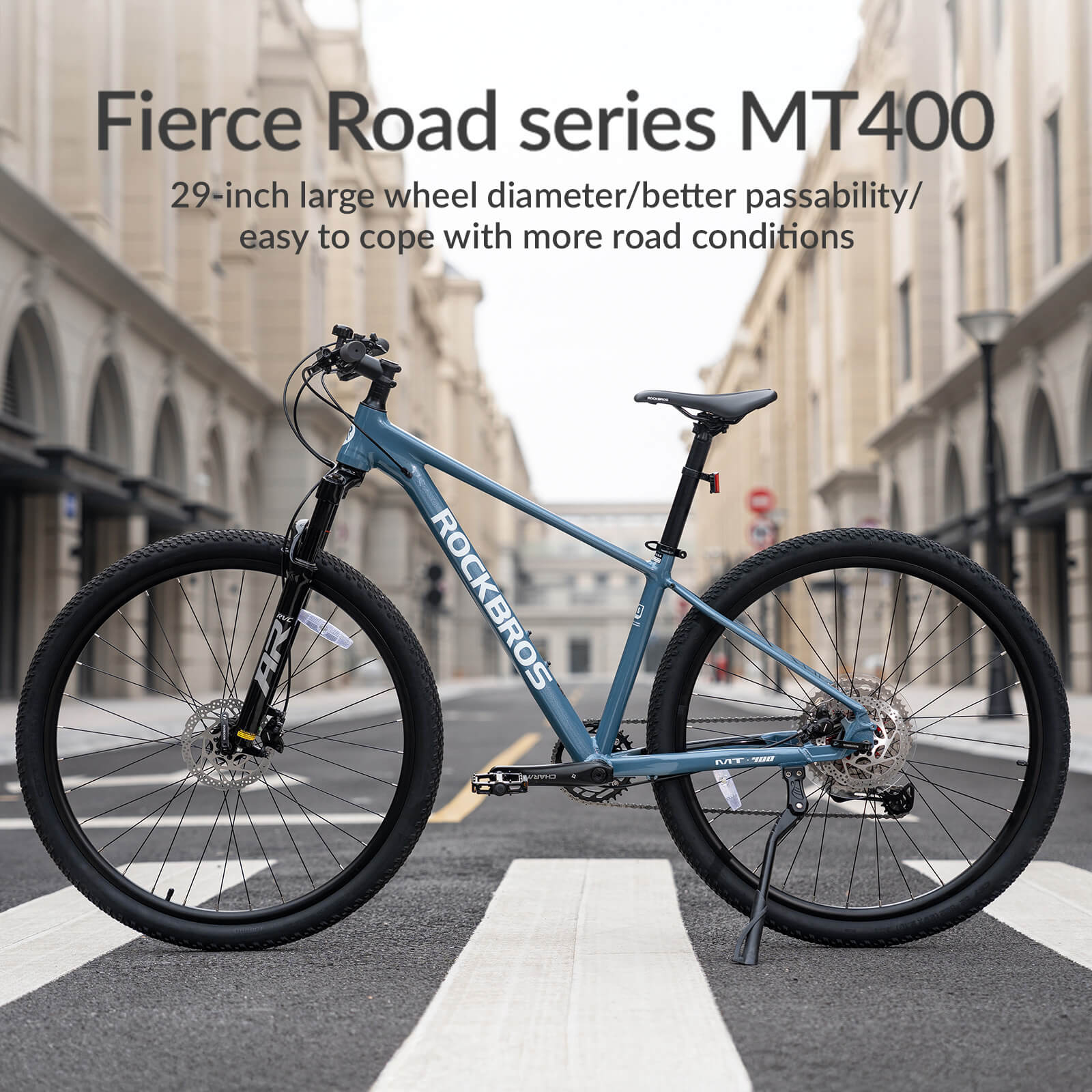 ROCKBROS 29 Inch Aluminium Mountain Bike with Hydraulic Disc Brakes & Gears - MT400 - Image 6