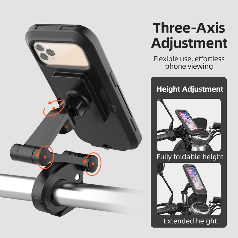ROCKBROS 360° Rotatable Bike Handlebar Phone Holder 6.7in Waterproof Surface Touch Screen - Image 10