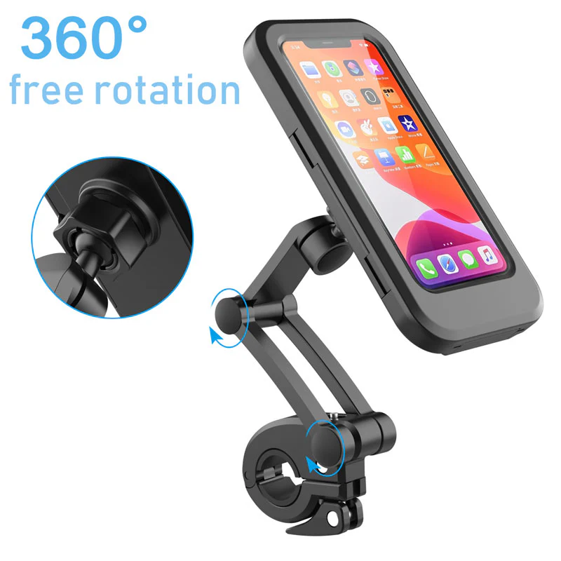 ROCKBROS 360° Rotatable Bike Handlebar Phone Holder 6.7in Waterproof Surface Touch Screen - Image 4