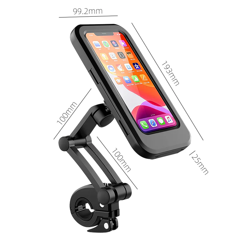 ROCKBROS 360° Rotatable Bike Handlebar Phone Holder 6.7in Waterproof Surface Touch Screen - Image 5