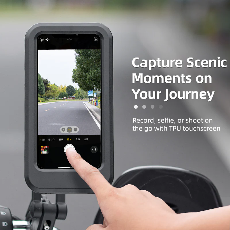 ROCKBROS 360° Rotatable Bike Handlebar Phone Holder 6.7in Waterproof Surface Touch Screen - Image 6
