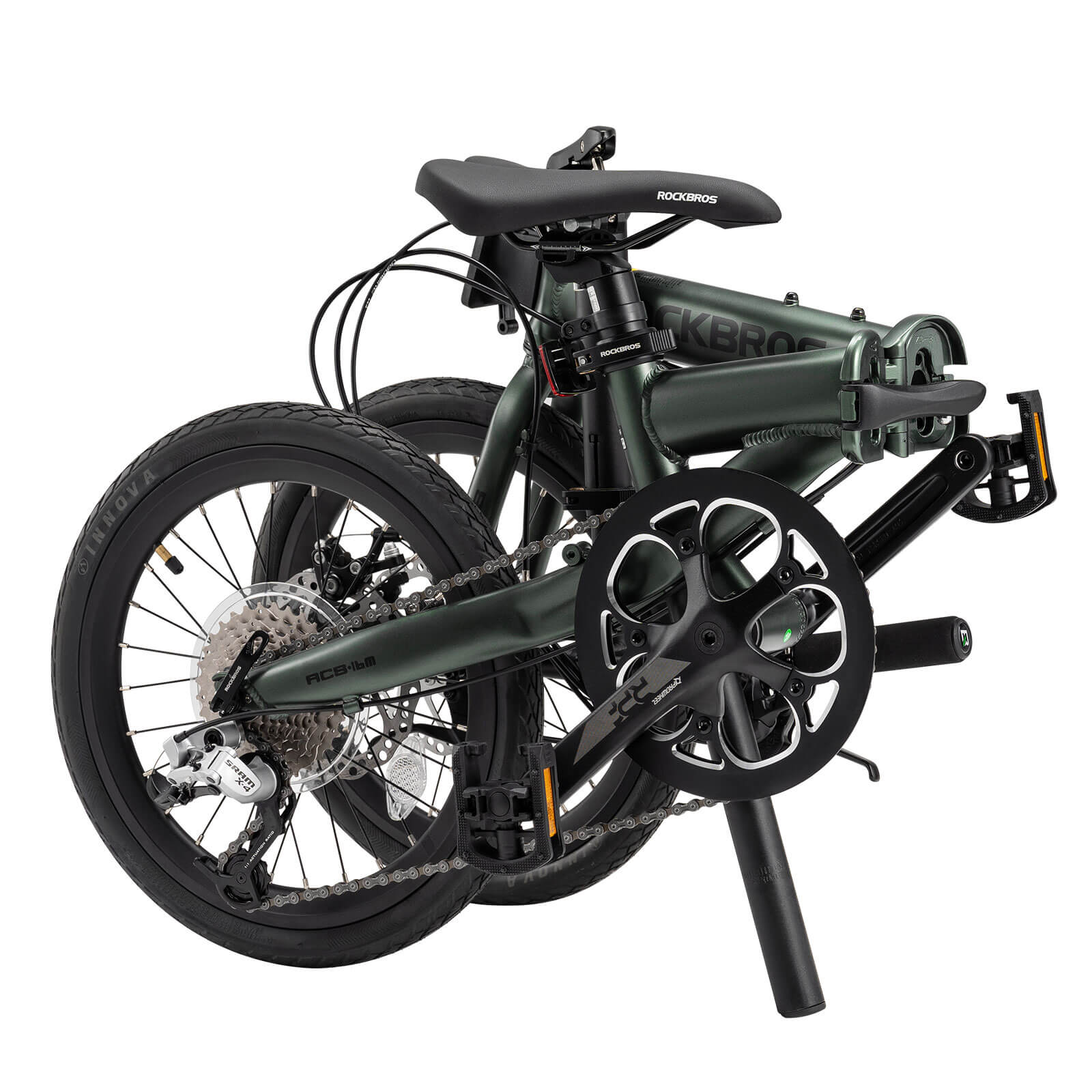 ROCKBROS ACS 16 Inch Folding Bike 9 Speed 11-32T Cassette Disc Brake - Image 11