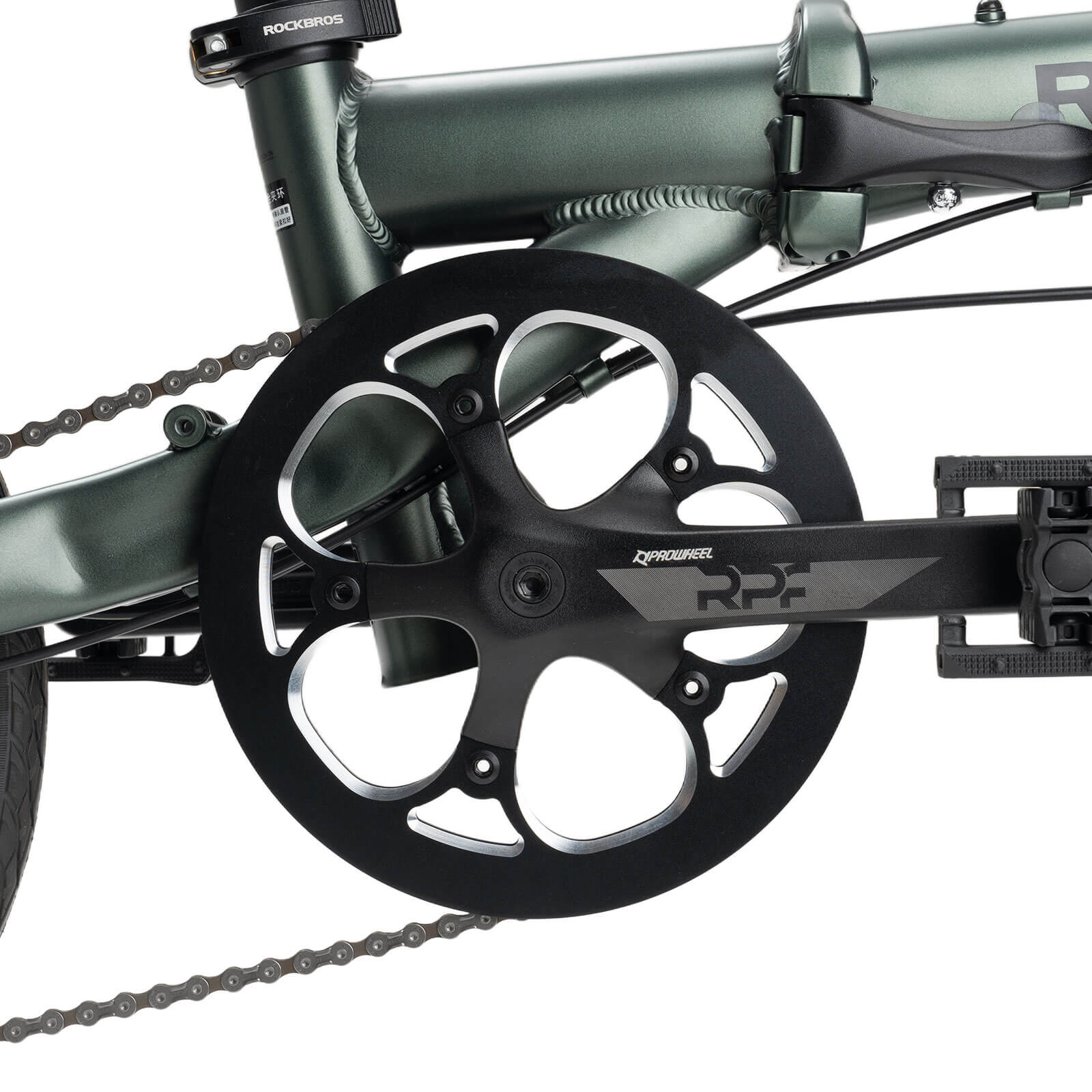 ROCKBROS ACS 16 Inch Folding Bike 9 Speed 11-32T Cassette Disc Brake - Image 14
