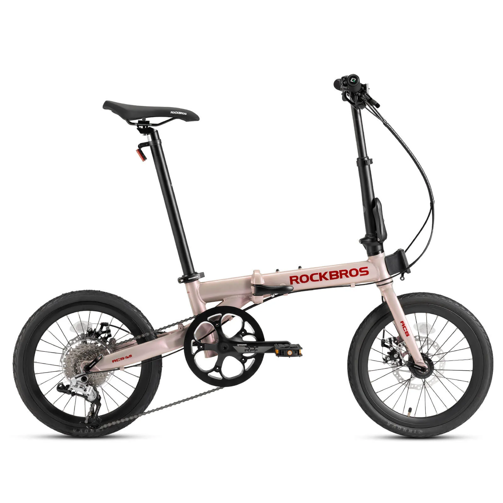 ROCKBROS ACS 16 Inch Folding Bike 9 Speed 11-32T Cassette Disc Brake - Image 16