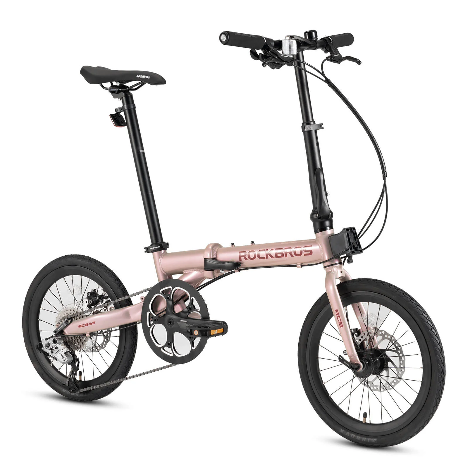ROCKBROS ACS 16 Inch Folding Bike 9 Speed 11-32T Cassette Disc Brake - Image 17
