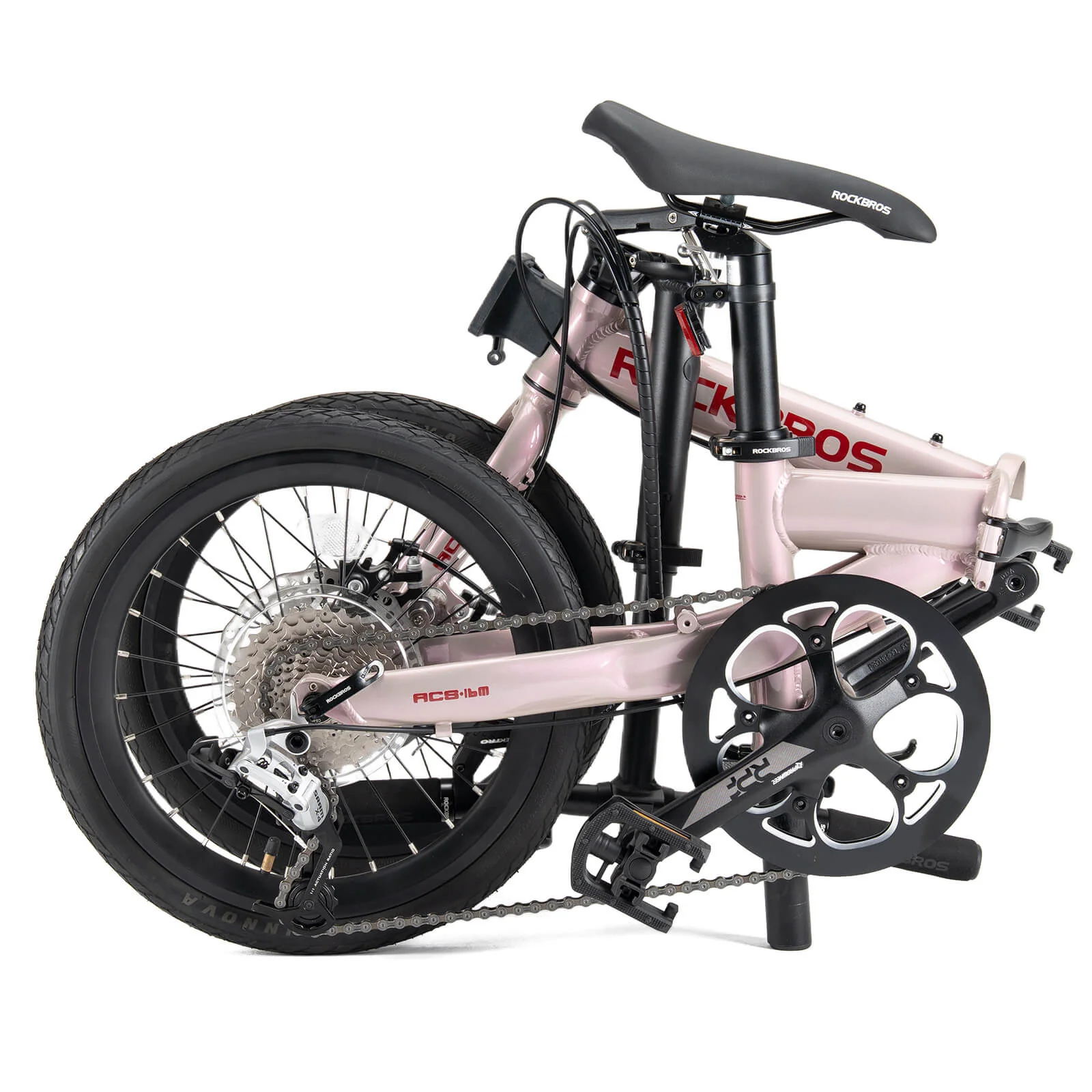 ROCKBROS ACS 16 Inch Folding Bike 9 Speed 11-32T Cassette Disc Brake - Image 18