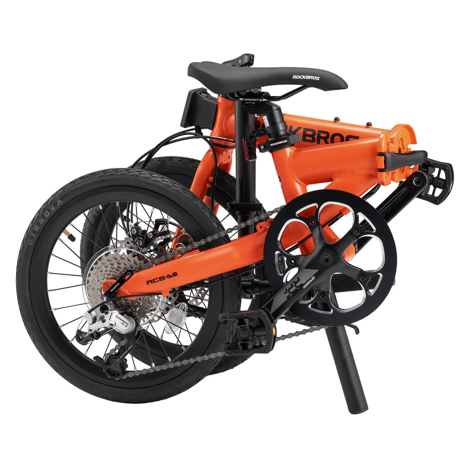 ROCKBROS ACS 16 Inch Folding Bike 9 Speed 11-32T Cassette Disc Brake - Image 3