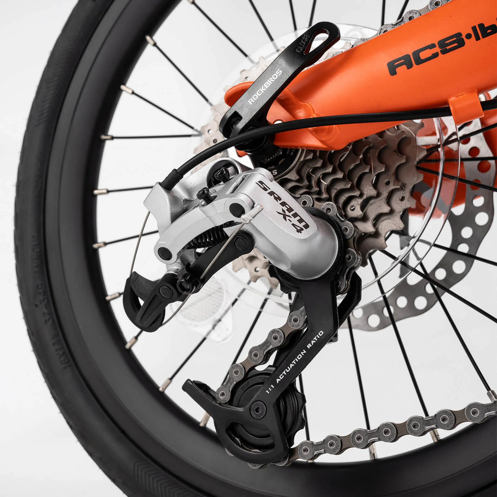 ROCKBROS ACS 16 Inch Folding Bike 9 Speed 11-32T Cassette Disc Brake - Image 5