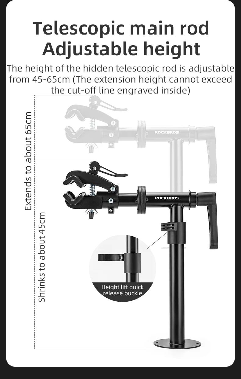 ROCKBROS Adjustable Bike Repair Stand Bench Mount Bicycle Desktop Workstand - Image 13