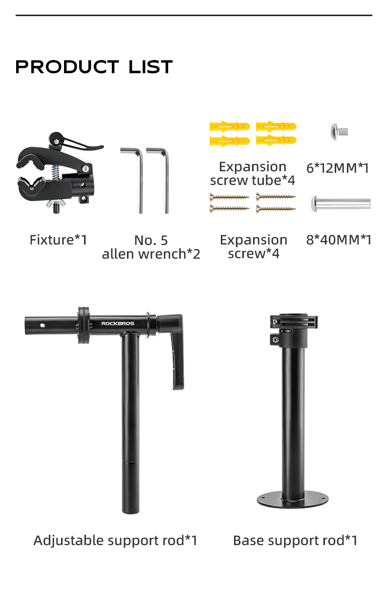 ROCKBROS Adjustable Bike Repair Stand Bench Mount Bicycle Desktop Workstand - Image 14