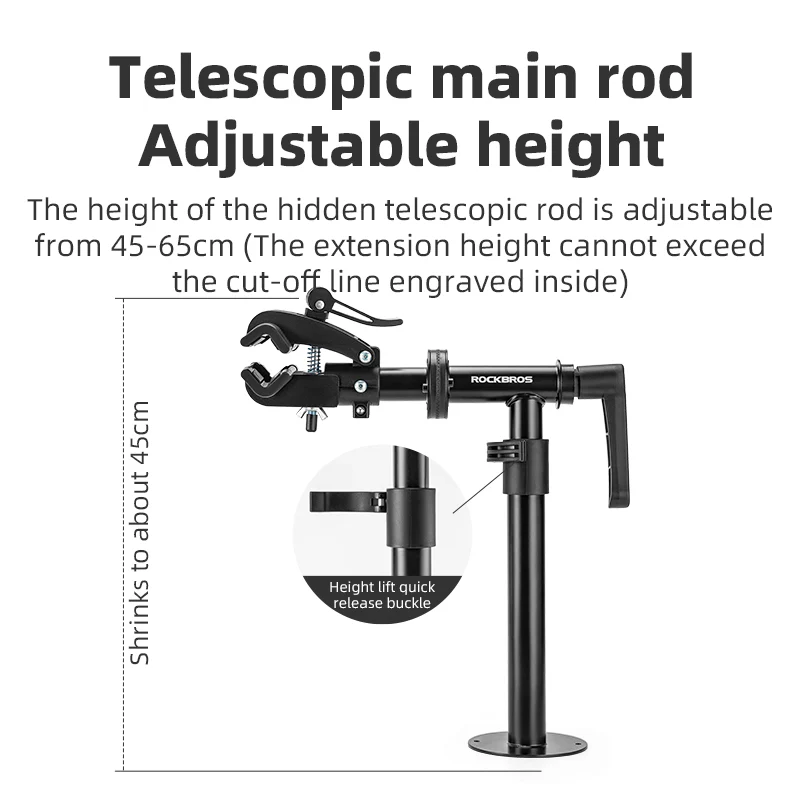 ROCKBROS Adjustable Bike Repair Stand Bench Mount Bicycle Desktop Workstand - Image 8