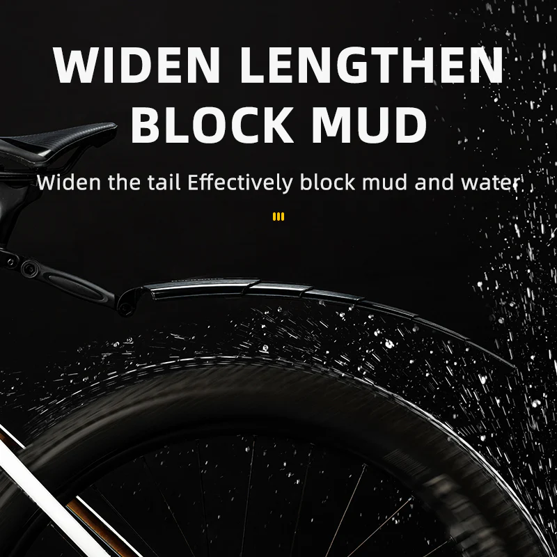 ROCKBROS Adjustable MTB Mountain Bike Mudguard Cycling Bicycle Front Rear Fenders - Image 5