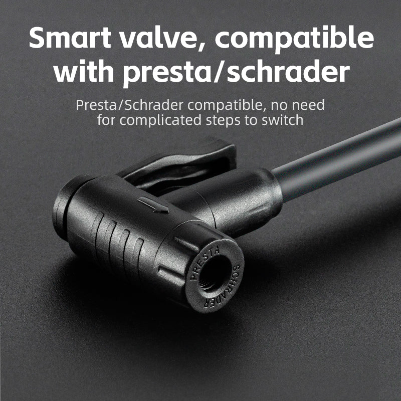 ROCKBROS Bicycle Bike Foot Pump With Gauge 120PSI Presta/Schrader Valve - Image 10