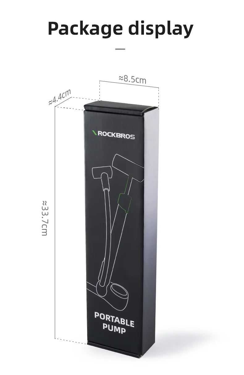 ROCKBROS Bicycle Bike Foot Pump With Gauge 120PSI Presta/Schrader Valve - Image 15