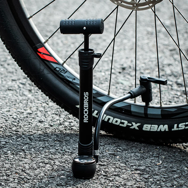 ROCKBROS Bicycle Bike Foot Pump With Gauge 120PSI Presta/Schrader Valve - Image 3