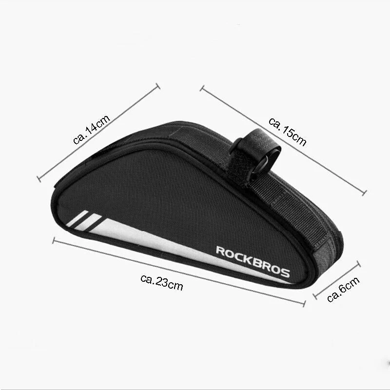 ROCKBROS Bicycle Frame Bag 0.7L Triangle Bag Cycling Bicycle MTB Bag Reflective - Image 4