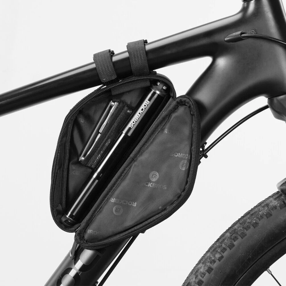 ROCKBROS Bicycle Frame Bag 0.7L Triangle Bag Cycling Bicycle MTB Bag Reflective - Image 6