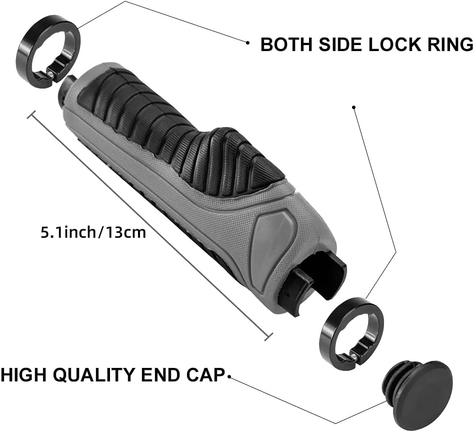 Double Lock Rubber Handlebar Grips - Image 6