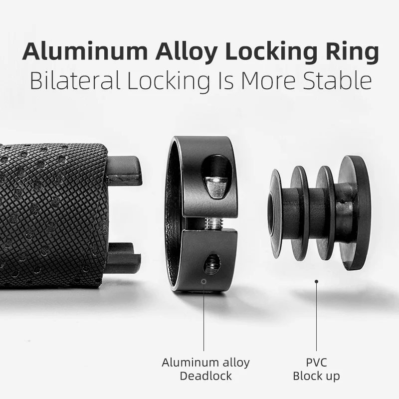 ROCKBROS Bicycle Handlebar Cover Mountain Bike Handlebar Locking Anti-skid Handlebar Grips PU Handle Grip Accessories - Image 4