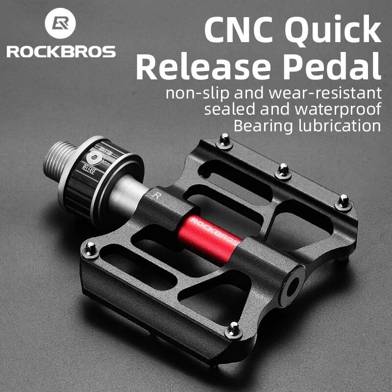 ROCKBROS Quick-Release Bike Pedals in Black (Pair) - Image 3
