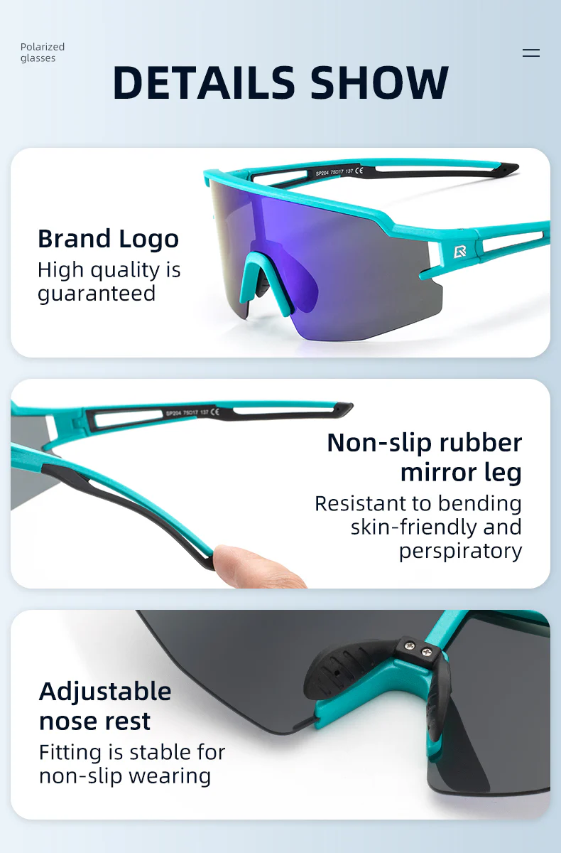 ROCKBROS Bicycle Polarized Cycling Sunglasses UV400 Golf Fishing Hiking Sports Glasses - Image 16