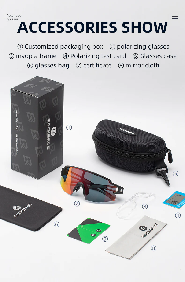 ROCKBROS Bicycle Polarized Cycling Sunglasses UV400 Golf Fishing Hiking Sports Glasses - Image 17