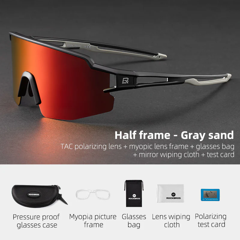 ROCKBROS Bicycle Polarized Cycling Sunglasses UV400 Golf Fishing Hiking Sports Glasses - Image 6