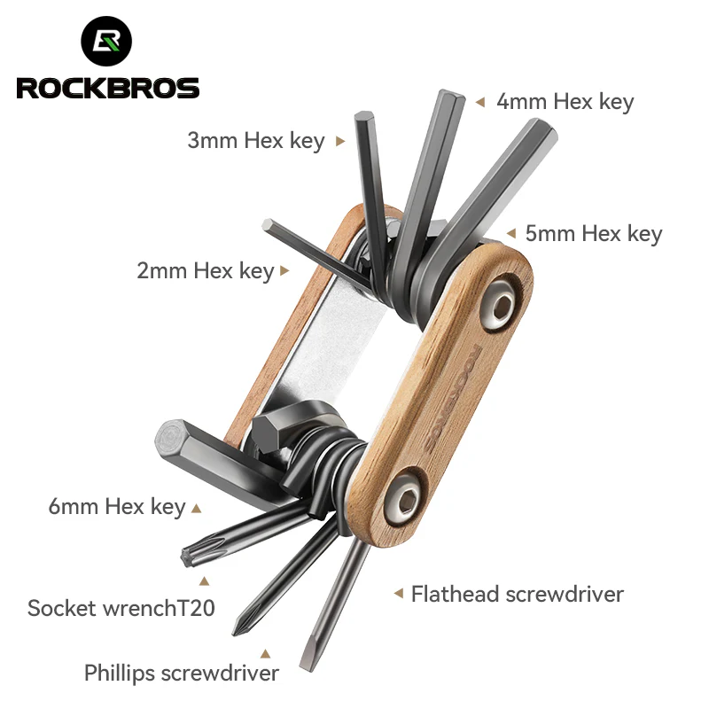 ROCKBROS 8-in-1 Multifunctional Portable Wooden Tool - Image 5