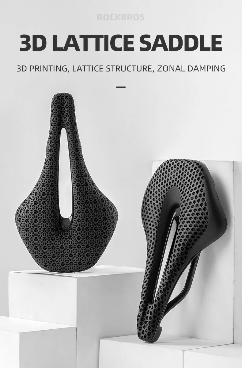 ROCKBROS Ultralight Carbon Fiber Road Racing Saddle - 3D Printed Hollow & Shockproof Design - Image 11