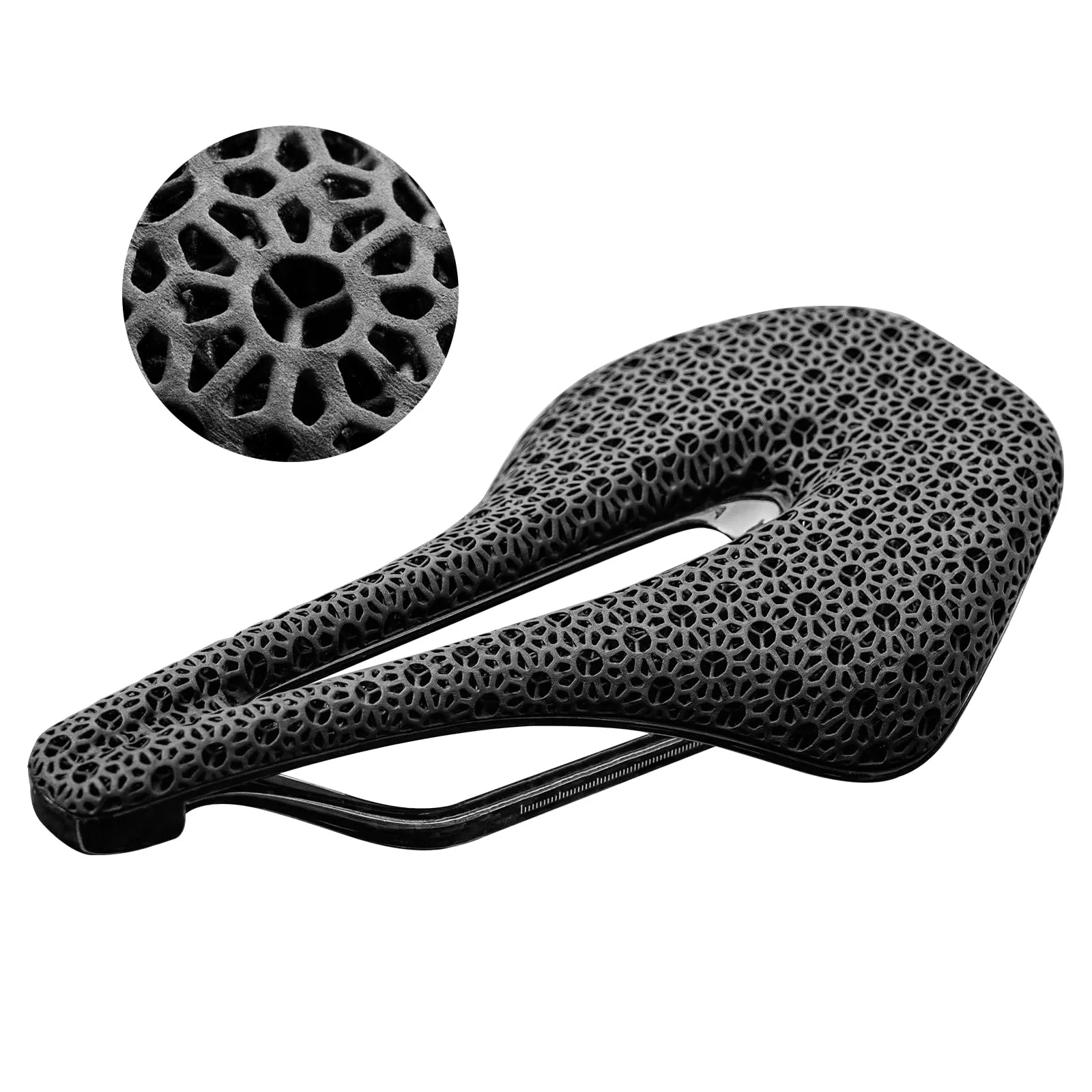 ROCKBROS Ultralight Carbon Fiber Road Racing Saddle - 3D Printed Hollow & Shockproof Design - Image 3