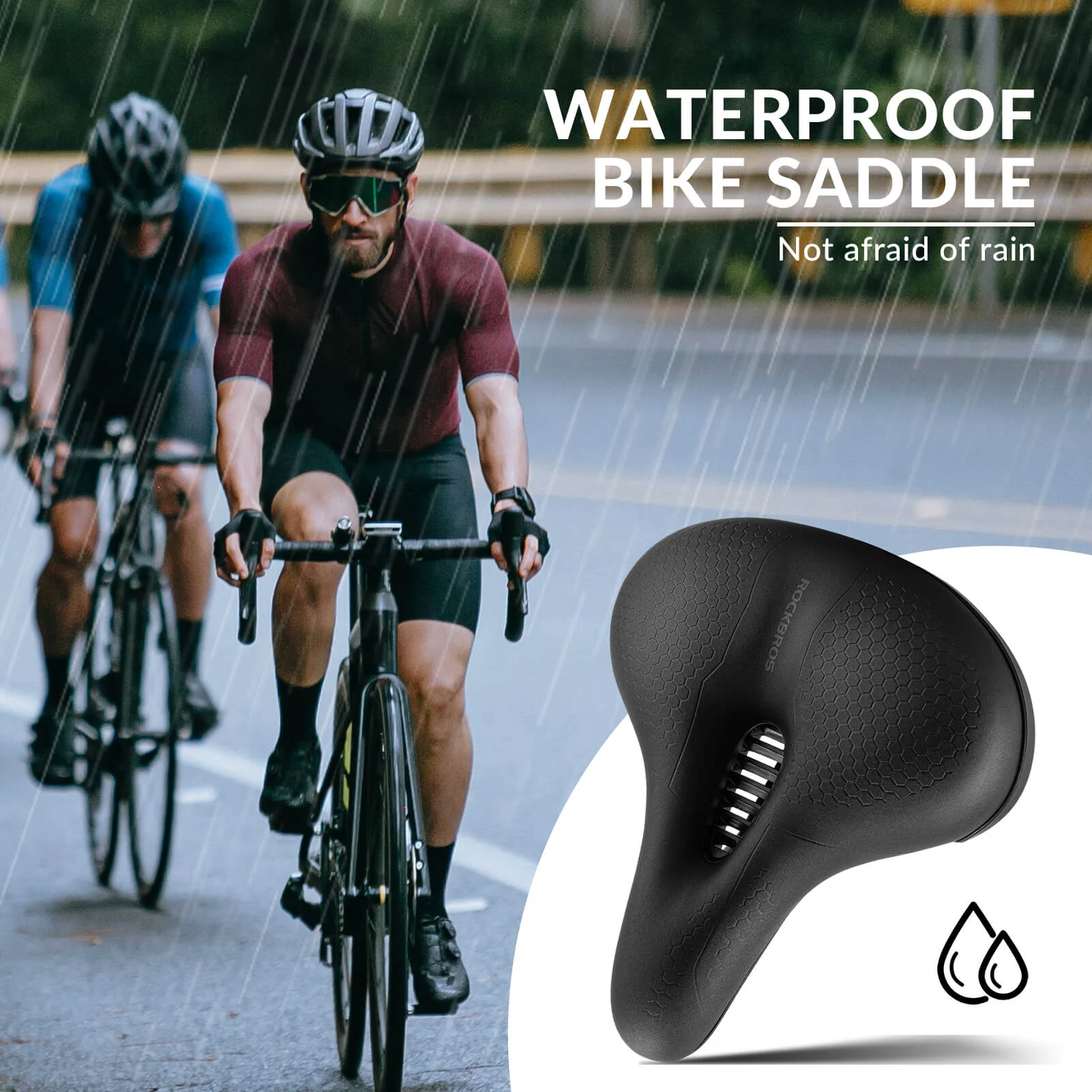 Comfort Bicycle Saddle Hollow Waterproof PU Leather - Image 20