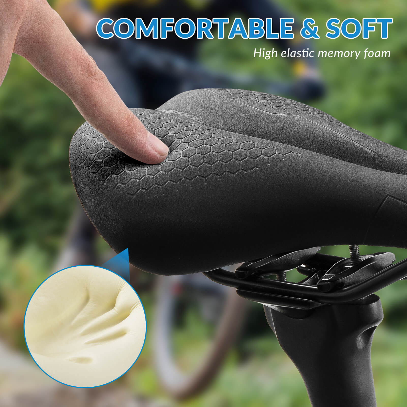 Comfort Bicycle Saddle Hollow Waterproof PU Leather - Image 5