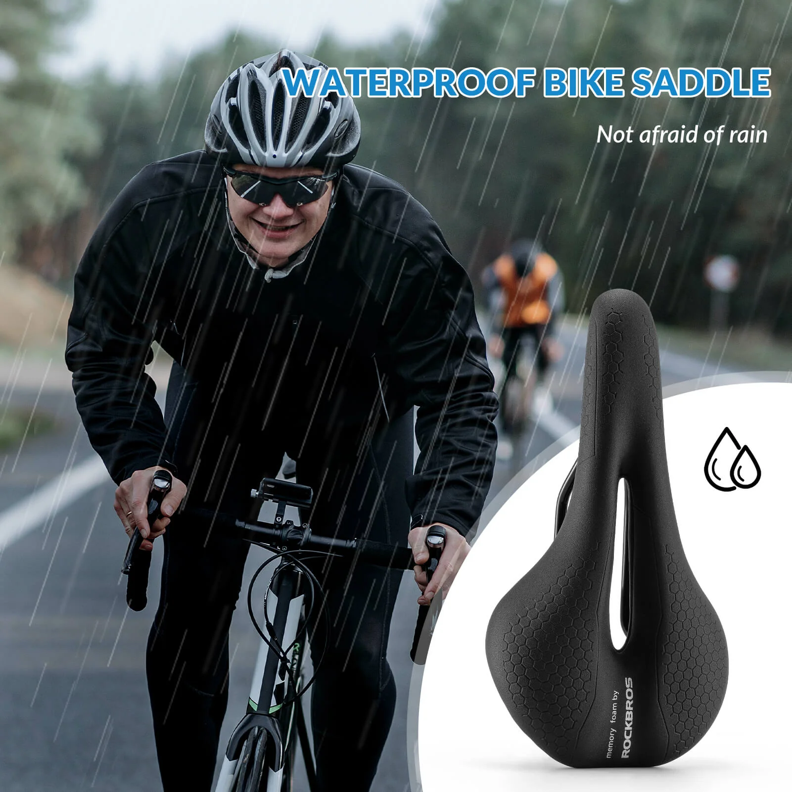Comfort Bicycle Saddle Hollow Waterproof PU Leather - Image 7