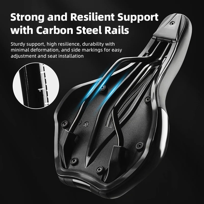 ROCKBROS Bicycle Saddle Cycling Sporty Comfort Bike Seat Hollow Breathable Shockproof - Image 4