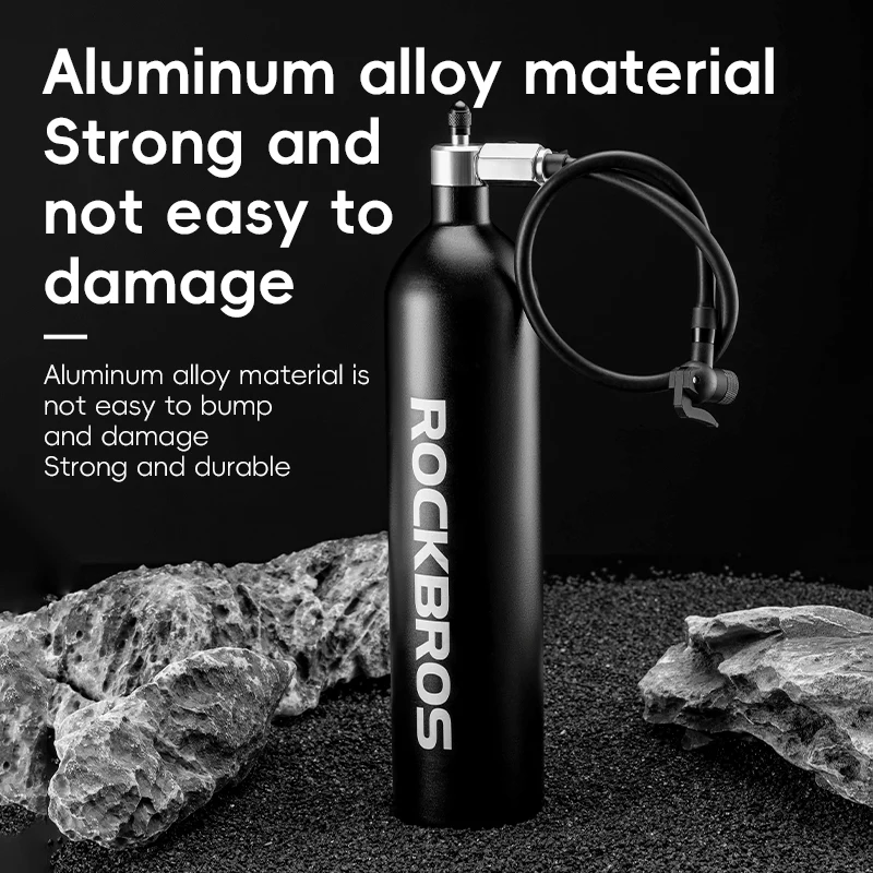 ROCKBROS Bicycle Vacuum Tire Inflation Tank Container 1.2L Recyclable 200PSI Bike Pump Presta Schrader Valve - Image 10